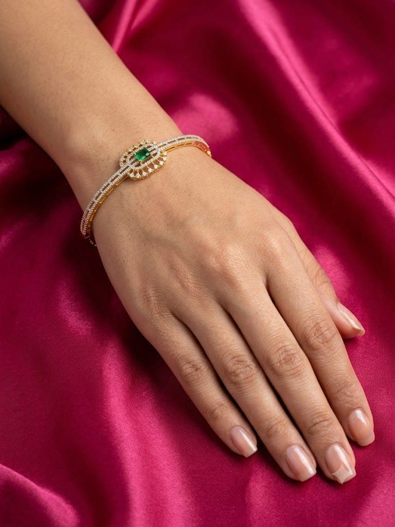 Royal Green Emerald AD Bangle — view 2