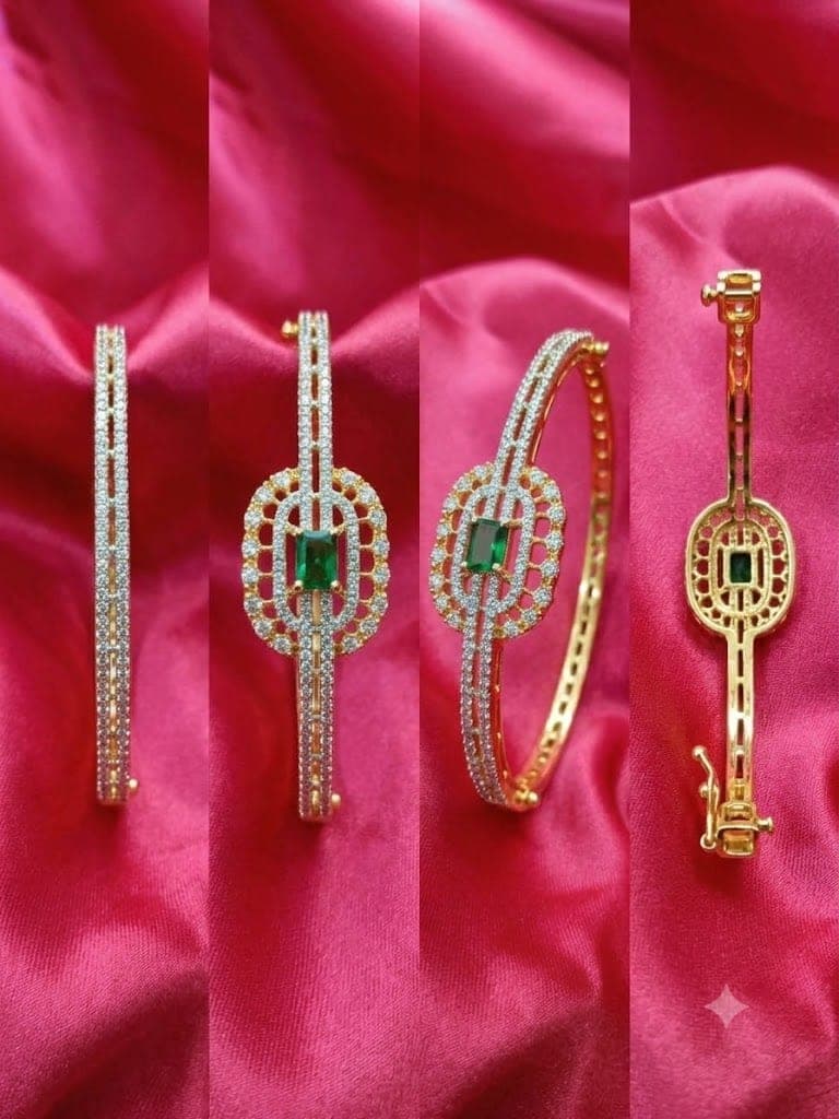 Royal Green Emerald AD Bangle — view 3