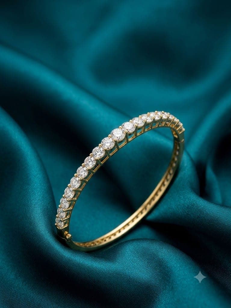 Classic Dual-Tone AD Tennis Bangle — view 1