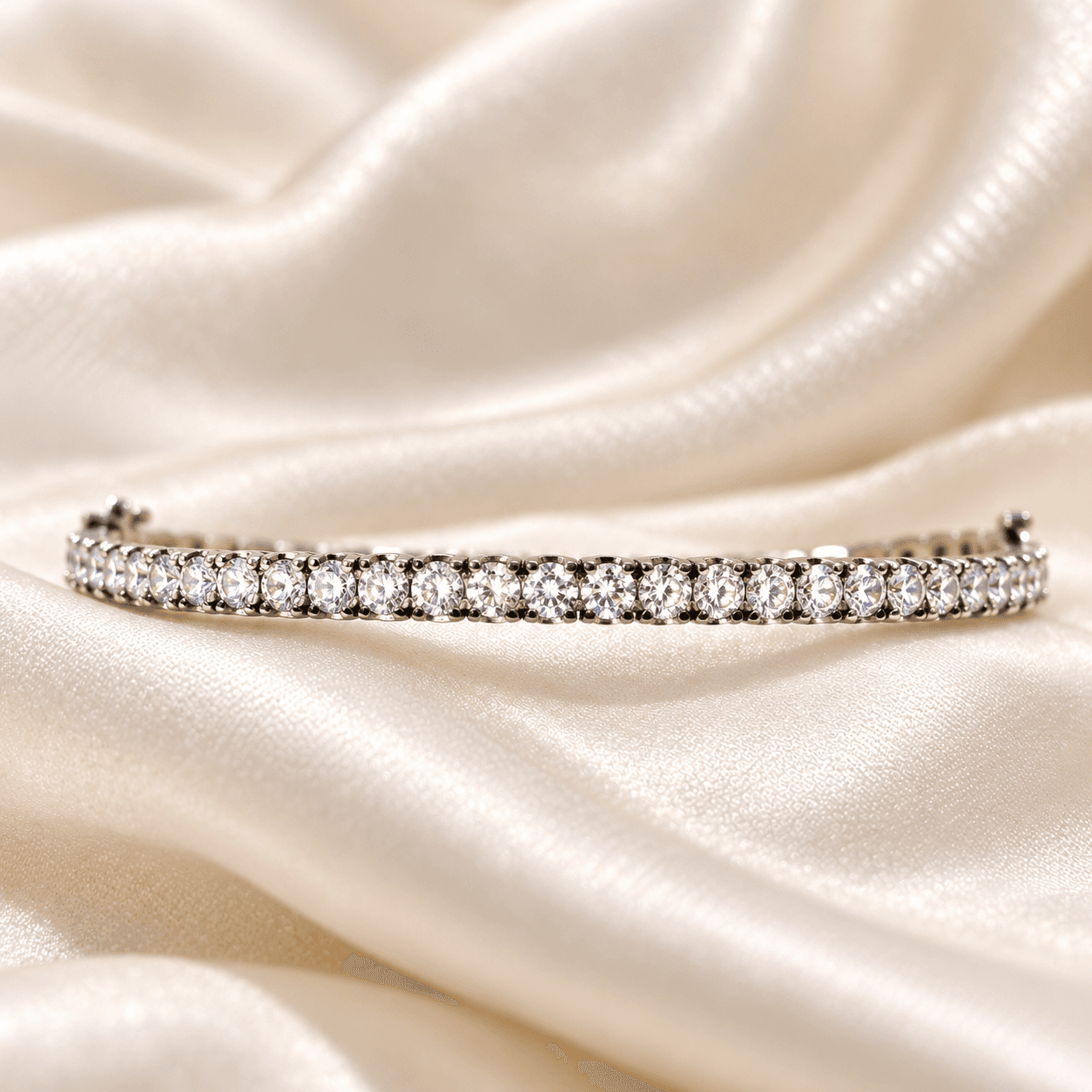 Black Polish AD Tennis Bracelet — view 1